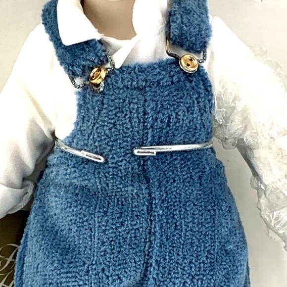 Franklin Mint Dolll Dutch Boy Paint w/Brush & Paint Can 12" w/stand NOS - Picture 3 of 6